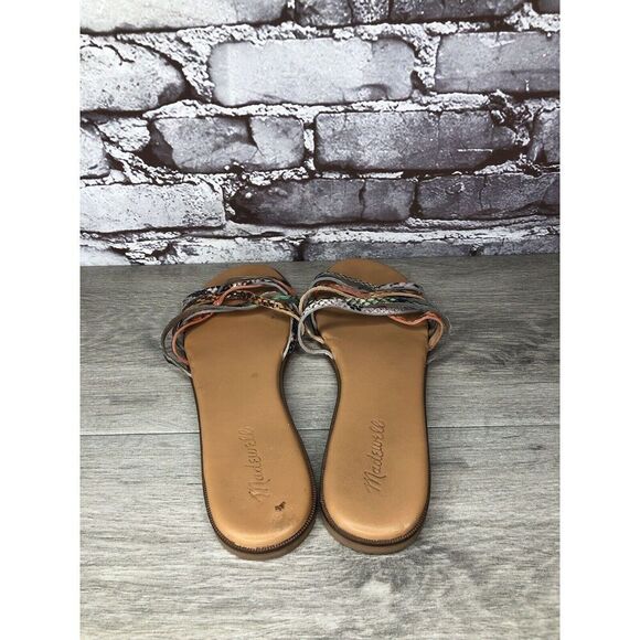 Madewell Tracie MultiColor Leather Snake Print Strappy Sandals Women Sz 9M US/40 - Picture 3 of 16